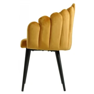 mobiliario-contract-sillon devin metal tapizado velvet amarillo 2